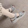 New Lightweight Simple Sandals Casual Sports Comfortable Thick Sole Velcro Stitching Large Size Women's Shoes Wedges In Summer