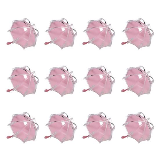 12 st Godisask Kreativ Transparent Plast Födelsedagsfest Förpackning Hantverk Godisask Gåvo Dekoration