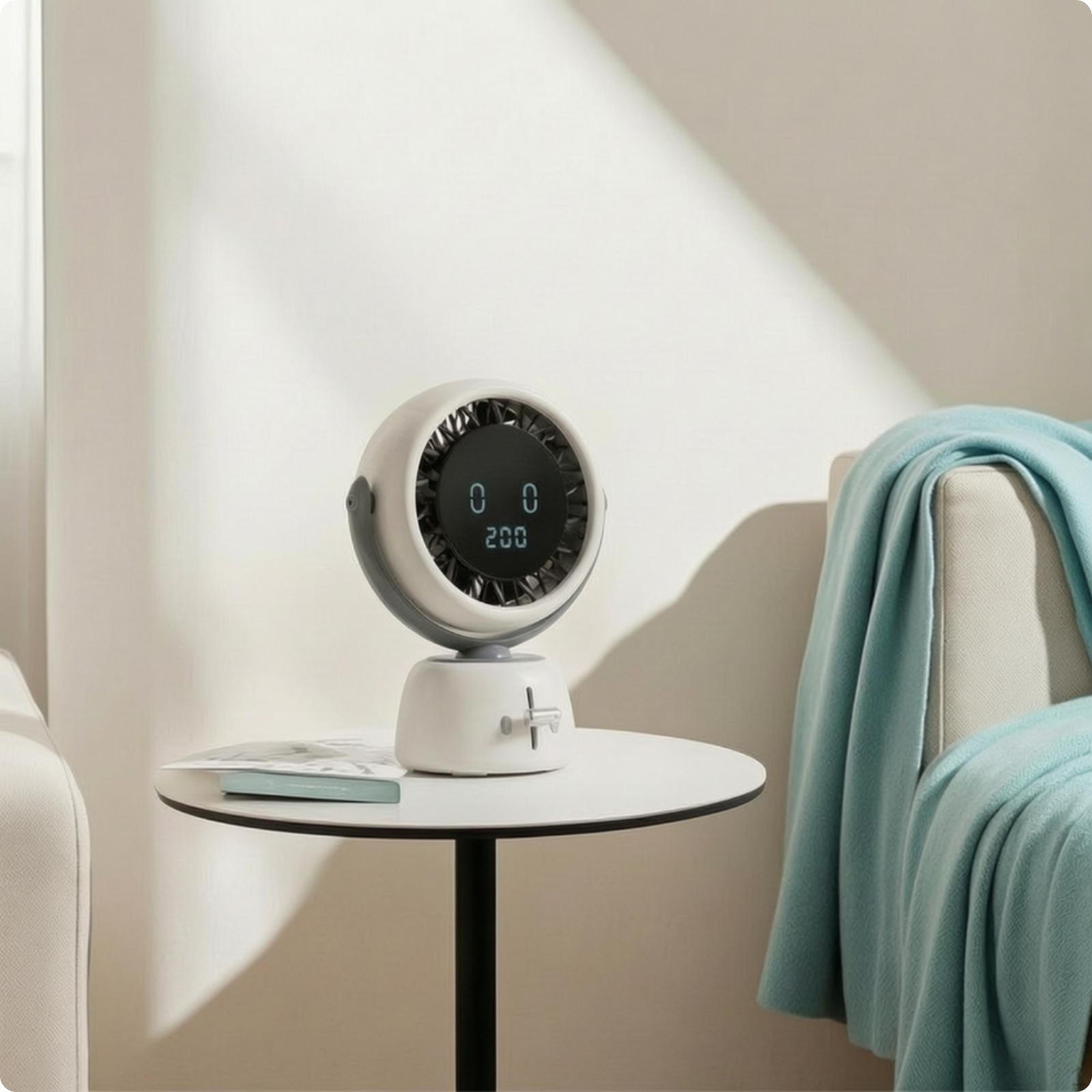Intelligent Fan with Face Tracking Continuous Speed Oscillating Digital Display Adjustable