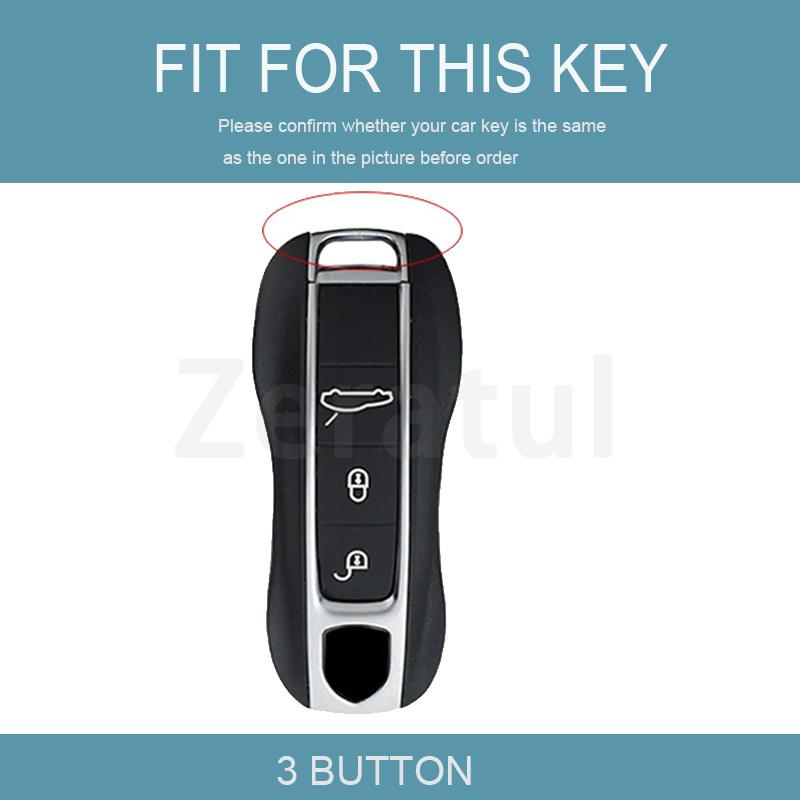 For Porsche Panamera Cayenne 971 911 9Ya Macan Boxster Keyless Car Key Case Cover 3 Buttons Car Remote Key Shell Fob Accessories