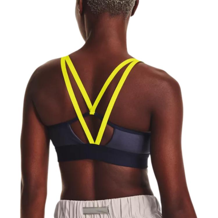 Under Armour Infinity Logo Print Low-Impact Sports Bra Women Underwear Steel-Purple 1373861-558
