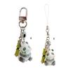 Cute Panda Shaped Bamboo Keychain Phone Lanyard Lightweight Portable Accessory Bag Phone Decoration For Kids Adults