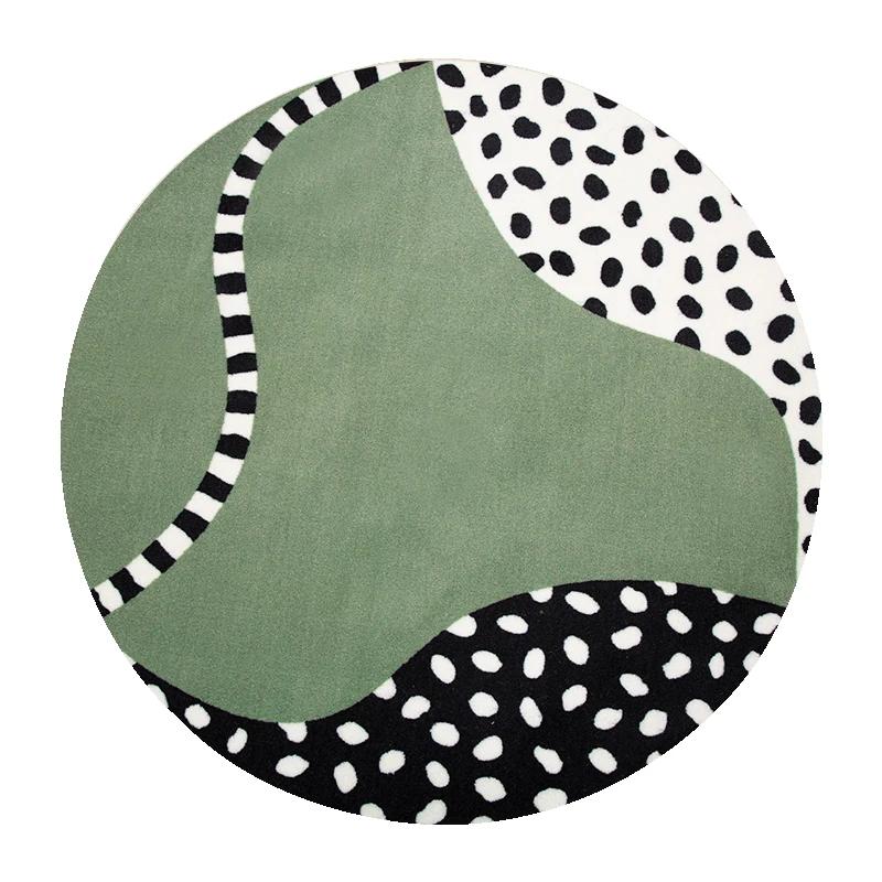 Leopard Print Bedroom Decor Round Rug Fluffy Soft Carpets for Living Room Modern Minimalist Plush Carpet Home Non-slip Floor Mat