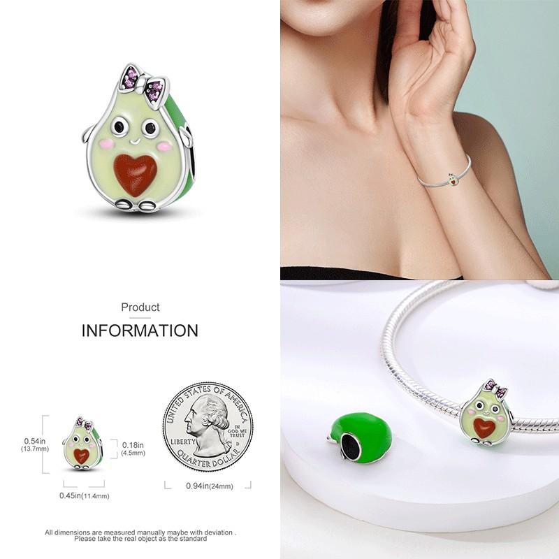 Authentic 100 Copper Avocado Cherry Beaded Strawberry Charm Bead Charms Compatible With Authentic Do It Yourself Bracelets Jewellery Making Womens G
