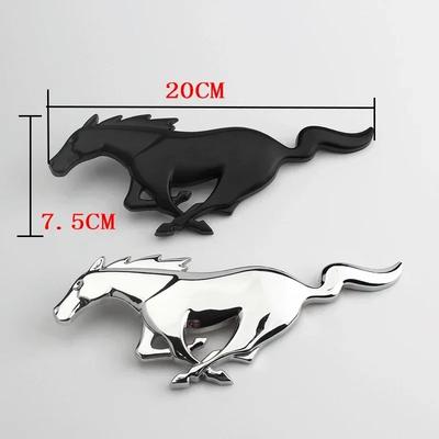 20x7.5CM für 2.3T Shelby V6 V8 GT350 GT500 GT 2015-2017 Auto Frontgrill Emblem Abzeichen Hinterer Aufkleber Galoppierendes Pferd