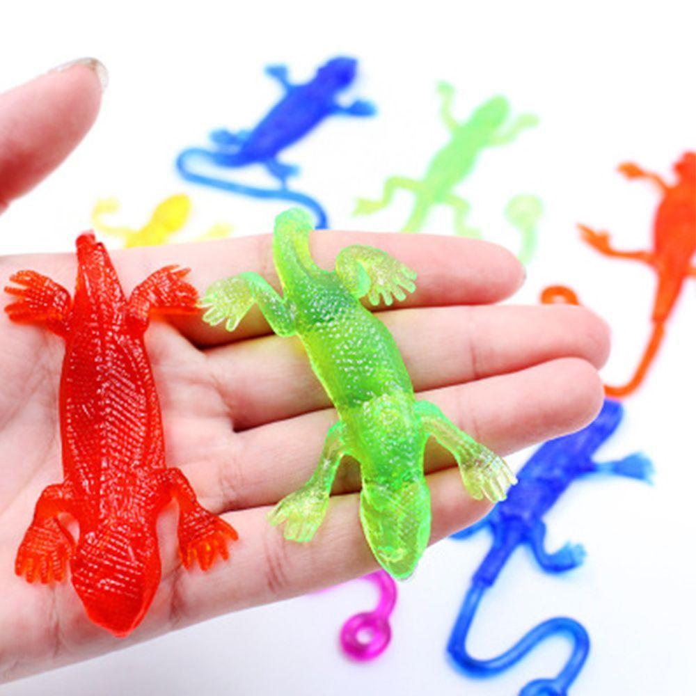 Elastic Retractable Gift Lizard Animals Viscous Lizard Gag Toy Gadgets Novelty Toy