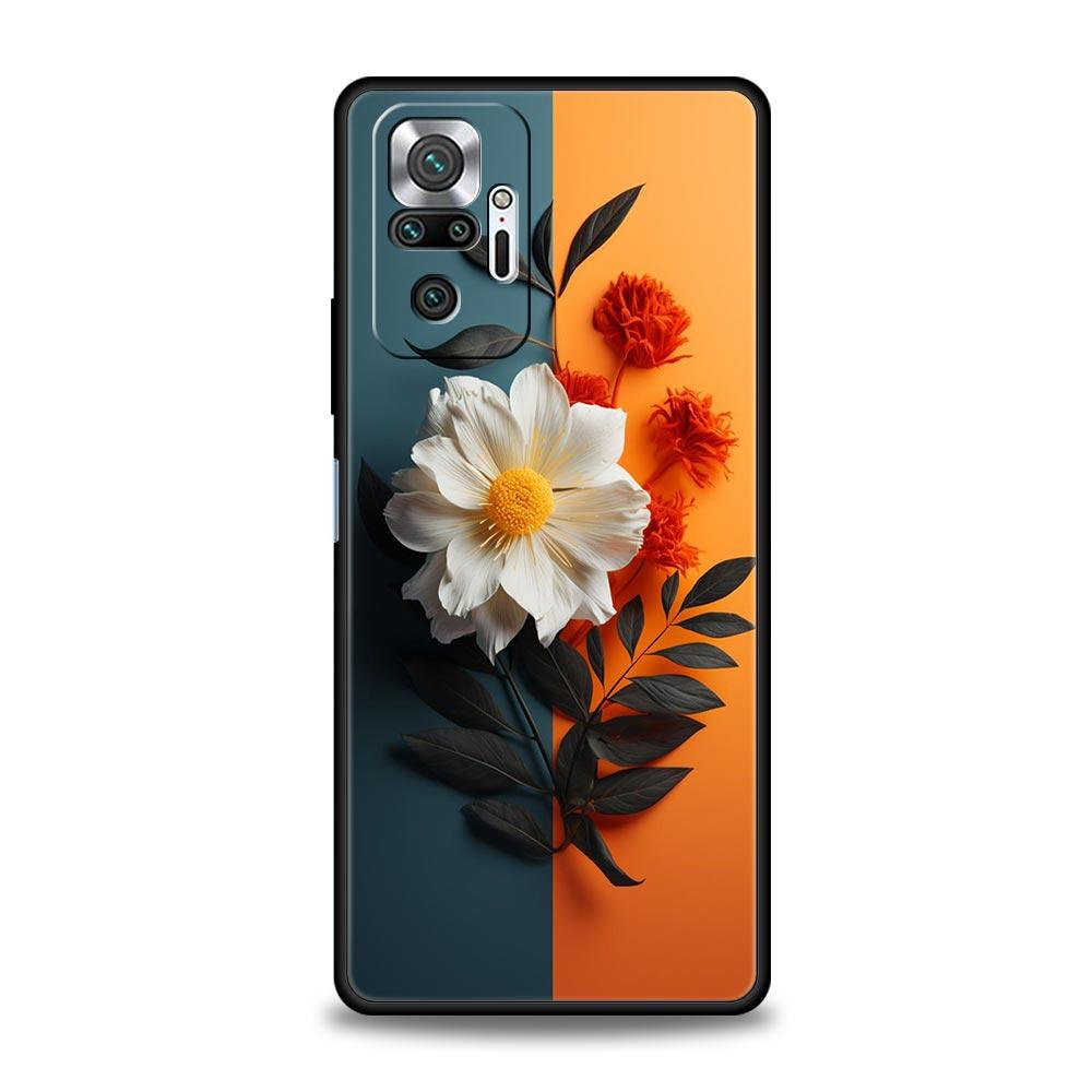 Sunflower Phone Case For Xiaomi Redmi Note 14 13 5G 10 11 12 Pro Plus 4G 14C 13C 12C 10C Black Cover