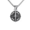 Titanium Steel Compass Retro Necklace Necklace Accessories Retro Titanium Steel Punk Pendant Men's Pendant