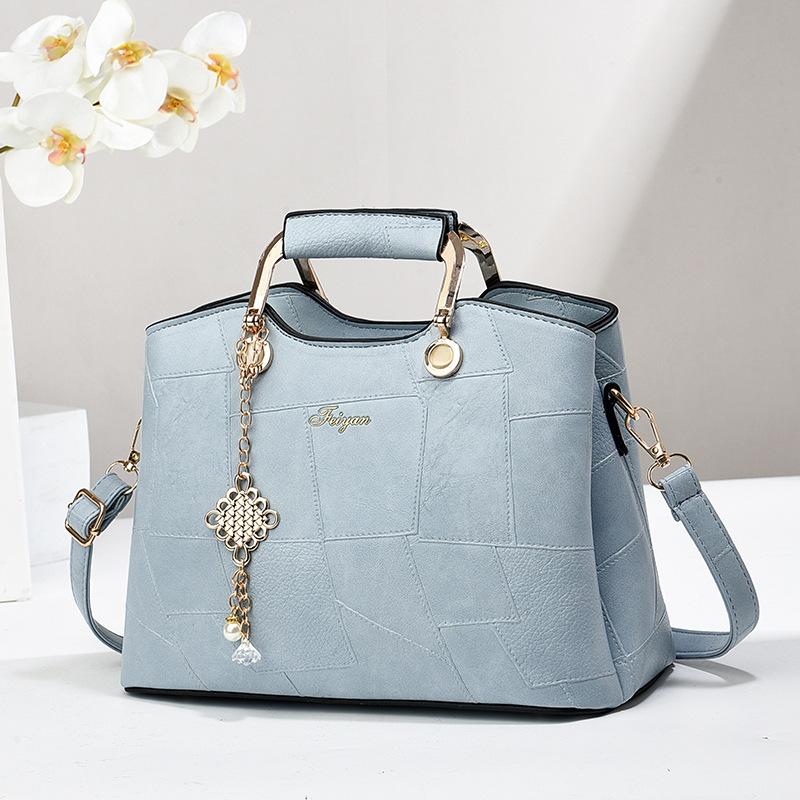 Handbag popular stone pattern geometric splicing women's bag shoulder messenger bag quality bag