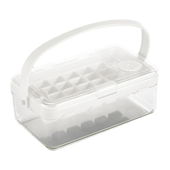 

Форма для кубиков льда с лопаткой и механизмом выдавливания, большая емкость, силиконовая форма для кубиков льда для морозильной камеры, без BPA, пищевой класс, штабелируемый ледогенератор для кухни M белый