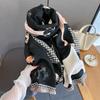 Echarpe New Retro Horse Printed Scarf for Women Luxury Design Outerwear Autumn Winter  Thick Warm Neck-protecting Shawl Wrap