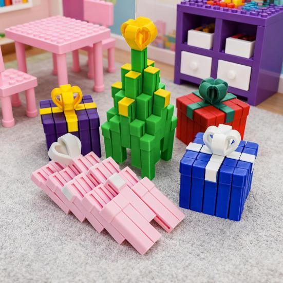 Gift Box Fidget Toy 3D Printed Christmas Ornament Transformable Gift Box Stress-Relieving Toy Stocking Stuffer for Teens And Adults Holiday Decoration