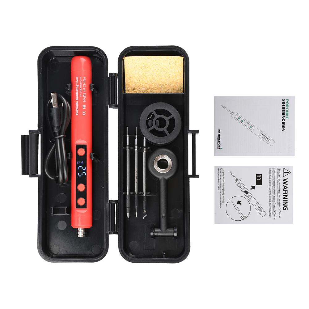 Fer à Souder USB 15W Fer à Souder Électrique Sans Fil Interface Type-C Charge Rapide Fer à Souder Outil de Réparation Portable