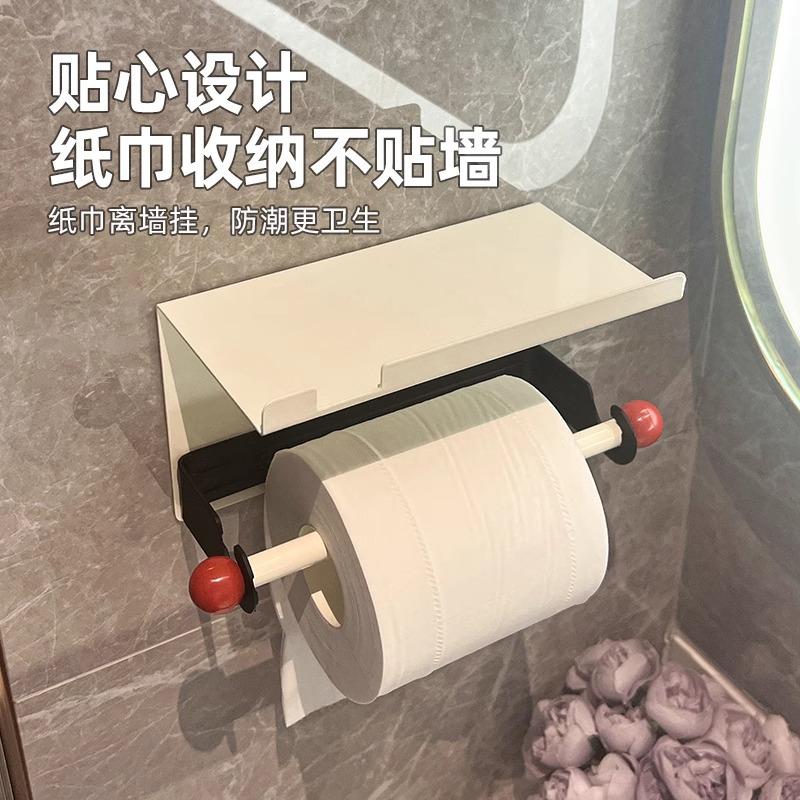 New dopamine roll paper holder bathroom toilet tissue holder non-punching wall-mounted tissue storage