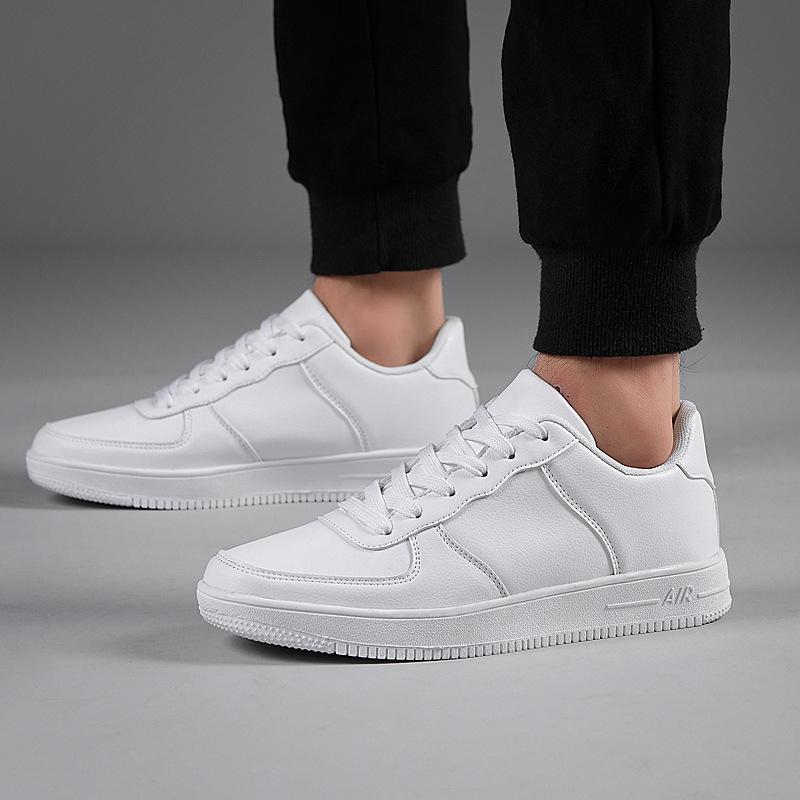 

Foreign trade large size 48 white shoes men s and women s primary and secondary school students casual solid color board shoes men s leathe 36 білий
