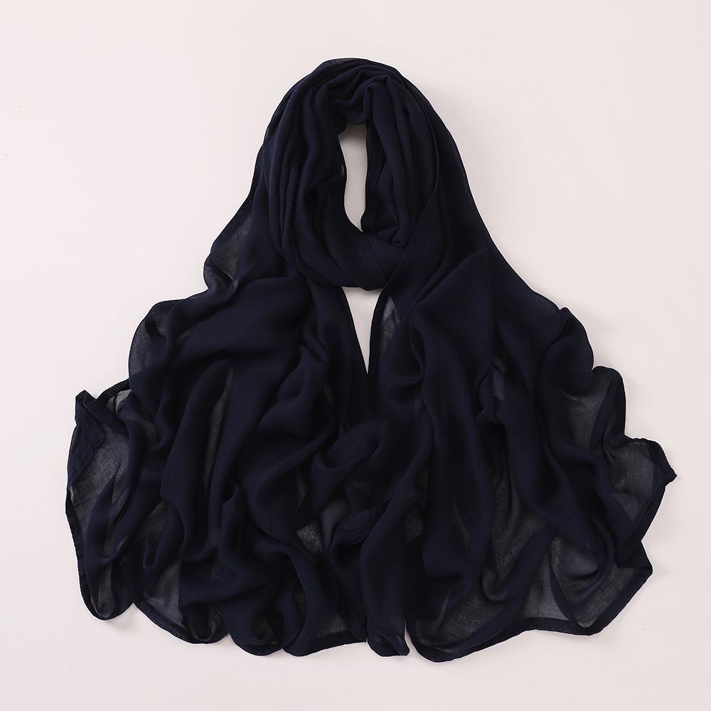 Doppelnaht Modal Hijab Weicher Hijab Leichter Schal Atmungsaktives Tuch Islamische Damen Hijab