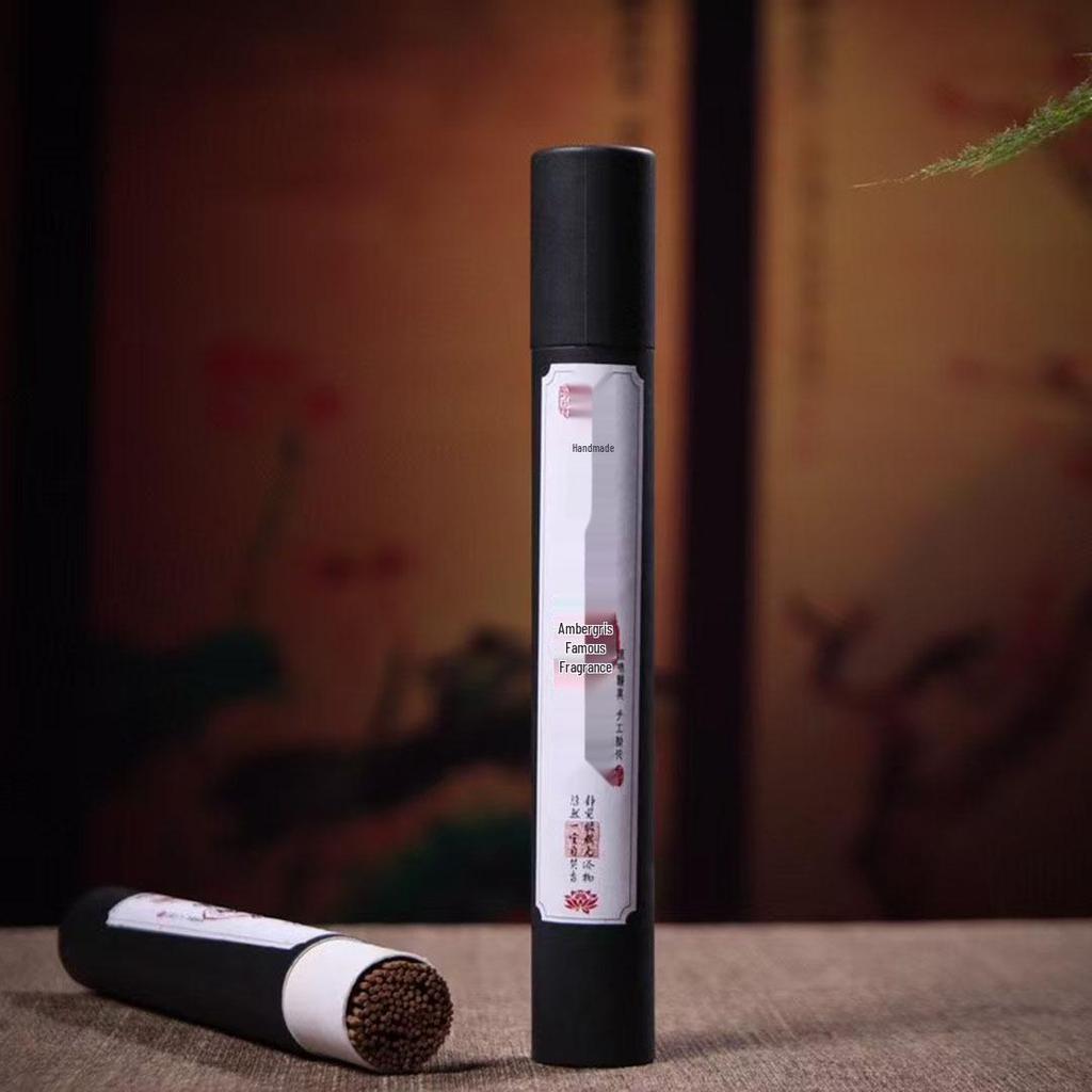 Handmade Plum Blossom Indoor Deodorizing Incense Sticks with Long-lasting Aroma, Cylindrical Packaging