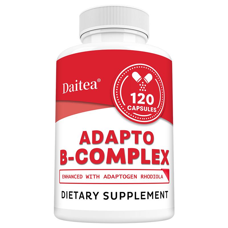 B-Complex Dietary Supplement, With Organic Rhodiola Root Extract, 120 Capsules Per Bottle 120 Capsules