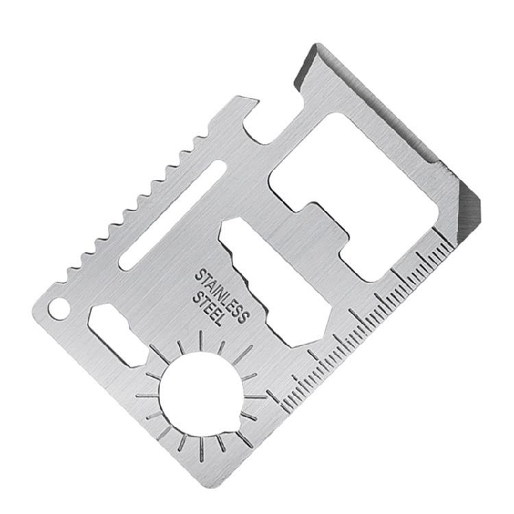 11 in 1 Outdoor Pocket Tool Stainless Steel Lifesaving Card EDC Survival Tool
