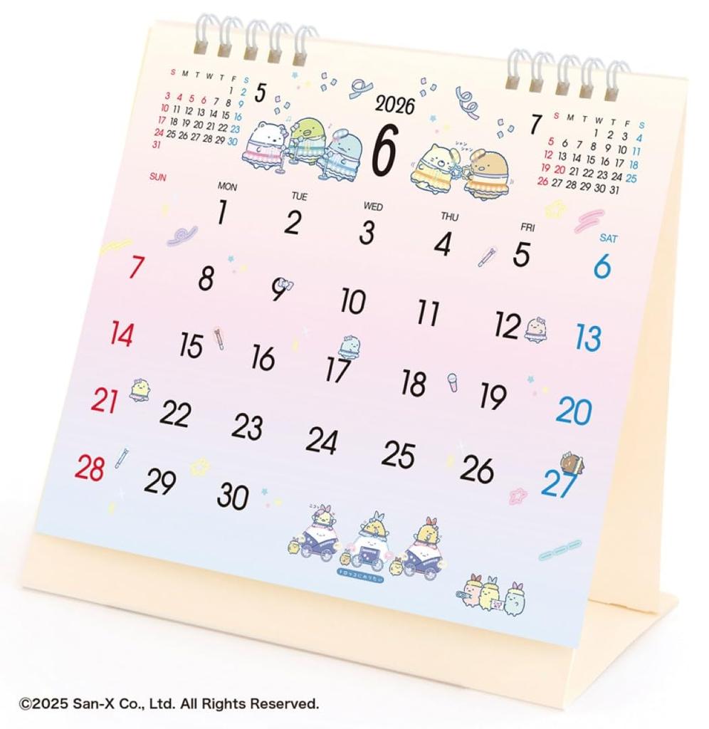 Sumikko Gurashi Desk Whiteboard Calendar 2026 Calendar Desk TD-30061 CL26-1073