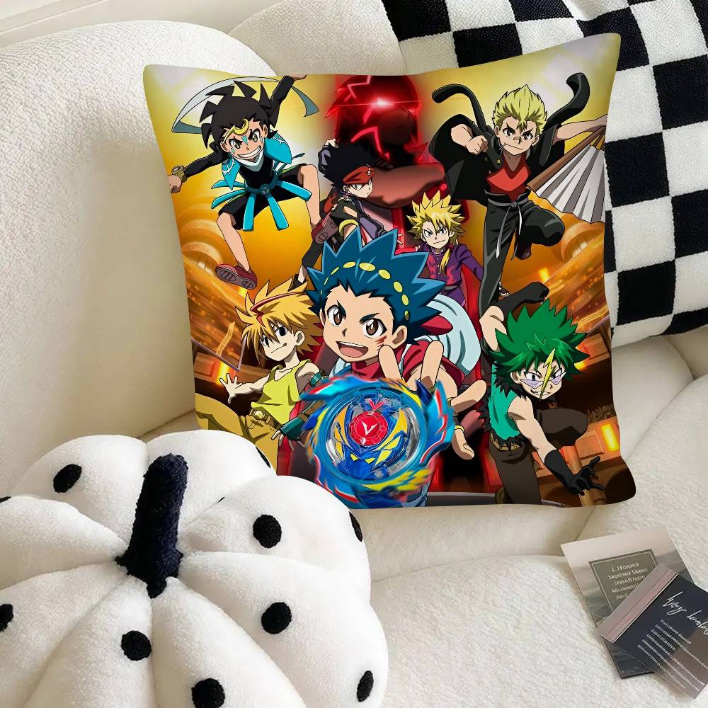 Anime B-Beyblade Burst Kissenbezug Mode Quadratischer Kissenbezug Schlafzimmer Sofa Raum Ins Dekoration Freizeit