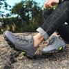 Fashion Gray Hiking Shoes For Men Outdoor Non-slip Trekking Climbing Shoes Man Comfortable Low Lace-up Casual Men's Travel Shoes
