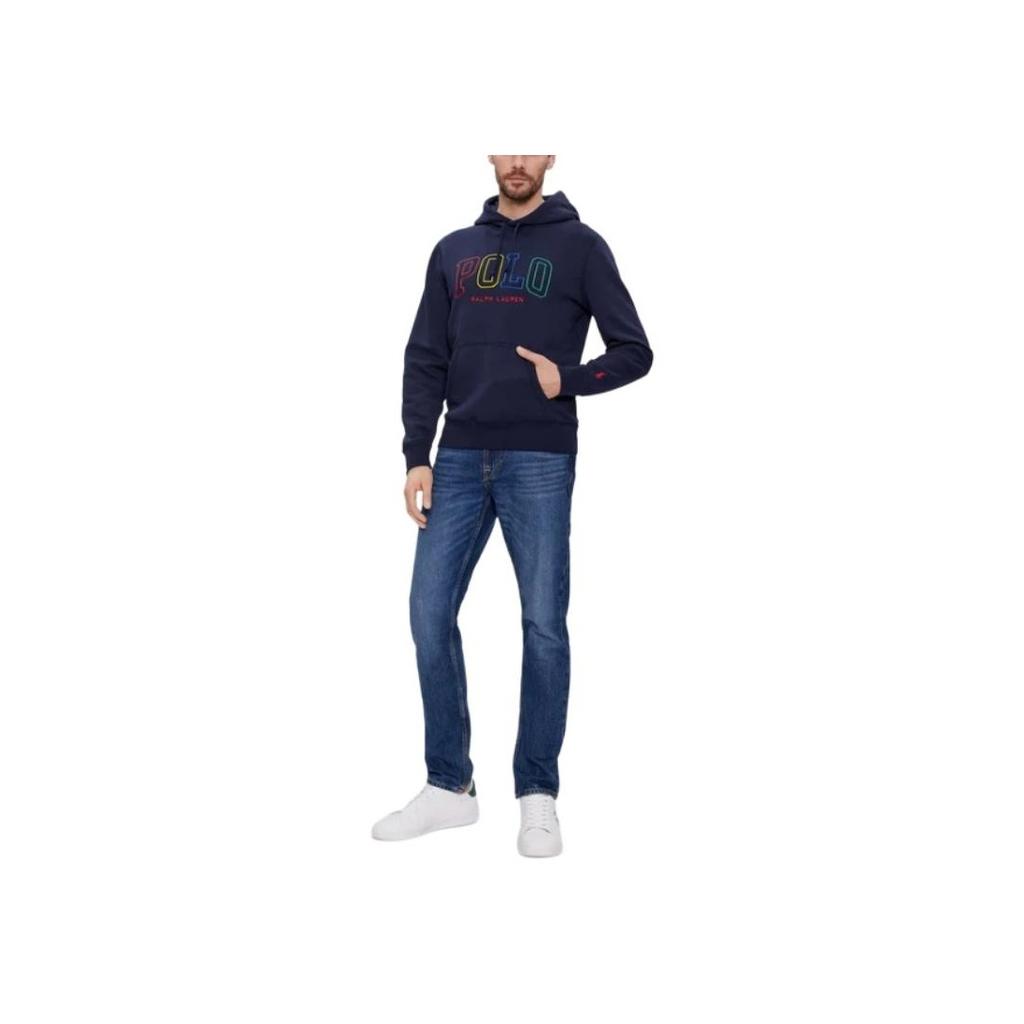 Polo Ralph Lauren Buchstaben-Print Kapuzen-Langarm-Sweatshirt Herren Sweatshirt Marineblau 710926600-001