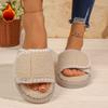 Fashion 2026 women's new autumn /winter home wearing cotton slippers for indoor outdoor use thick soled warm non slip cotton slippers