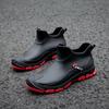 Winter Fur Rain Boots Men Fashionable Non Slip Waterproof Rubber Shoes Fishing Work Car Wash Resistant Water Boots