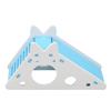 Wooden Hamster House Rest   Assembly Climbing Stairs Small Pet Exercise Playing Toy(Pink)