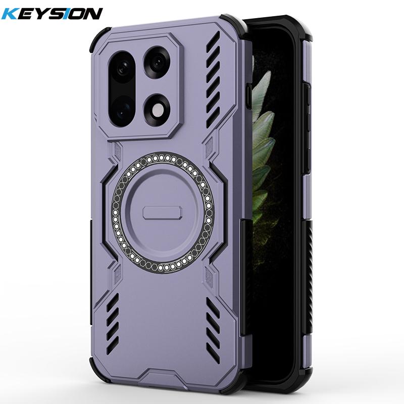 KEYSION Hollow Heat Dissipation Case for OnePlus 15 5G Silicone+PC Magnetic Cooling Shockproof Phone Cover for One Plus 1+ 15 5G
