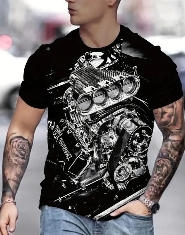 

Chevy Ford Mopar Big/Small Block BLOWN BLOWER SUPERCHARGER ENGINE T-SHIRT V3 M