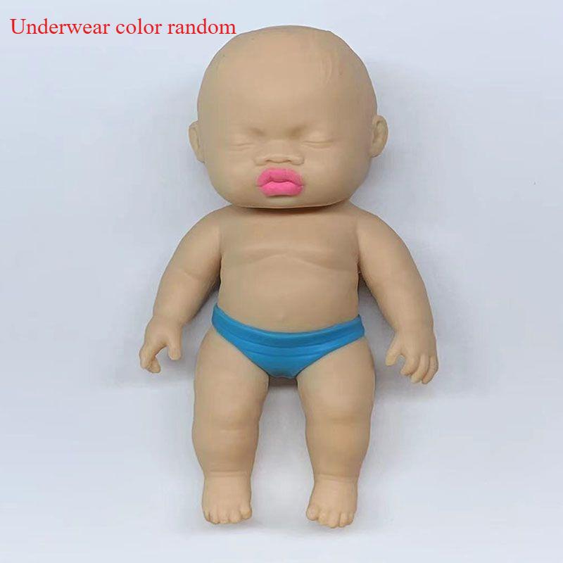 

Natasha Little Black Doll Stress Relief Toy Palm Rubber Black White Rubbing DIY Styling Slow Rebound Stress Relief Gift 7.5cm