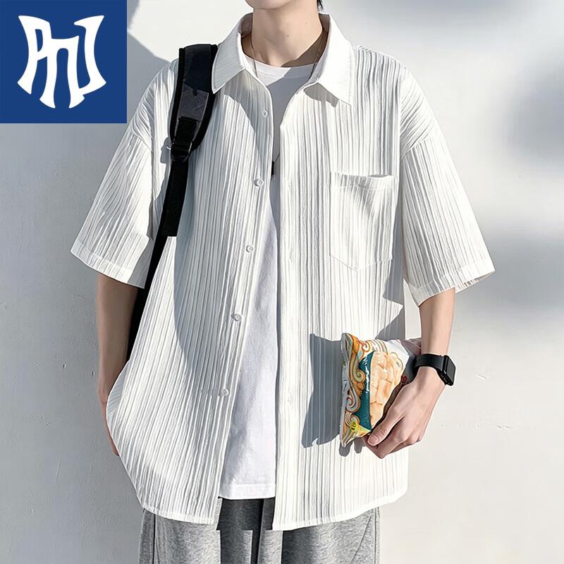 PNJ Men s Ice Silk Short-Sleeve Lapel Shirt XL