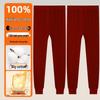 2025 Autumn/Winter Men's Cotton Antibacterial Base Layer Trousers - Mid-Aged Plus Size Warm Pants