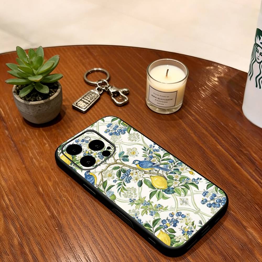 Minimalist Lemon Phone Case For iPhone 17, 16,15,14,13,12,11 Plus,Pro Max, Others Soft Black Cover