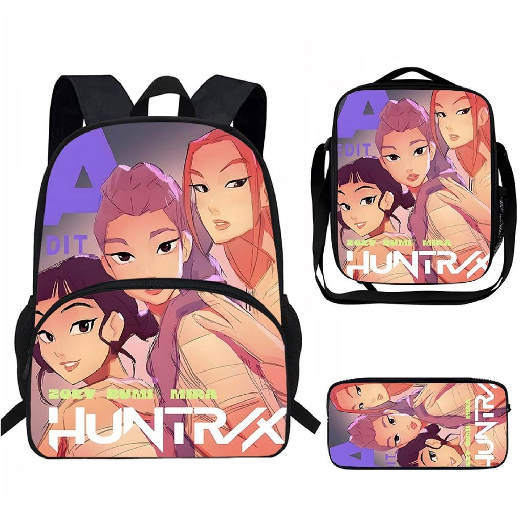 Elementary School Cartoon Backpack And Peripheral Backpack Three Piece Set