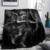 Dark Cupid Medusa Wolf Skull Print Flannel Blanket,High quality Comfortable for All Seasons,Home Decor,Warmth and Comfort,Perfect for Christmas Gifts