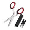 Shredder Scissors, 5 Blades, Stainless Steel, Envelopes, Details, Personal Information, Large Volume Cutting, Multipurpose Scissors, Special Brush