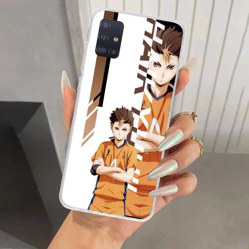 Anime Haikyuu Oya Schule Volleyball Handyhülle für Samsung Galaxy A52 A32 A22 A12 A02S A50S A30S A10S Note 20 Ultra 10 Plus S10