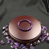 Purple Dragon Stone Adjustable Beaded Bracelet with Elastic Cord