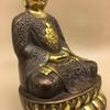Buddha Statue with Pedestal Gilded AntiqueStyle Figurine for Collectors,