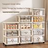 Mobile Multi-Layer Storage Cabinet: Dormitory Snack, Book, and Clothes Organizer for Living Room