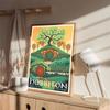 Tolkien Wall Art Vintage Landscape Self-adhesive Art Poster Whitepaper Sticker DIY Room Bar Cafe Wall Decor