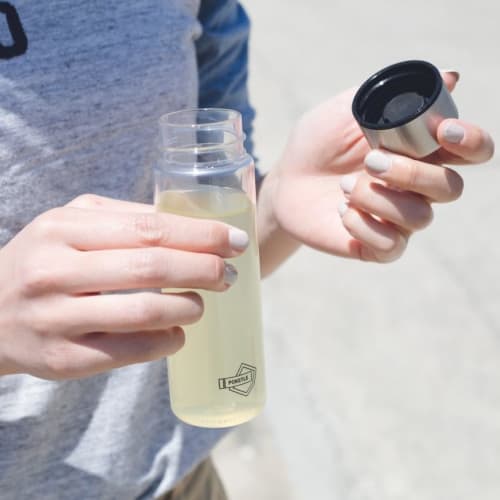 POKETLE 150ml Water Bottle, Slim and Lightweight, Tritan, BPA-Free, Clear, 150ml (Navy)