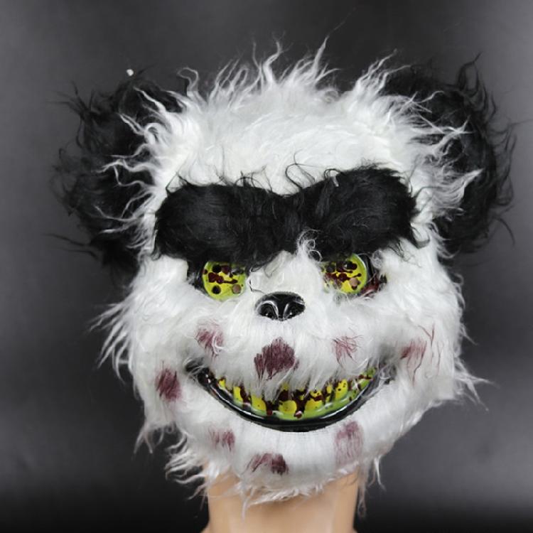 Adults Unisex Horror Halloween Cute Bear Wolf Panda for Cat Bloody Plush for Hea