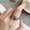 Korean Style Old Multi-layered Ring Ring for Women, Simple Geometric Braided Open Ring, Ring Jewelry