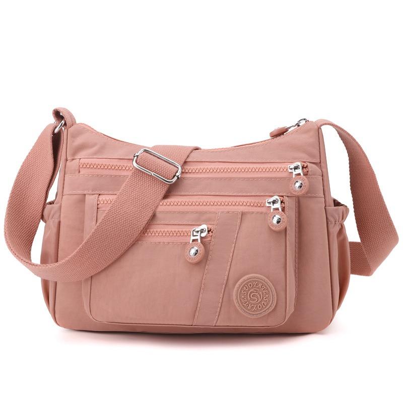 Herbst neue Generation Drucketikett Damen Schrägbandtasche Nylon Mittel- und Altermuttertasche Damen Schultertasche