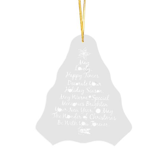 Winter Acrylic Ornaments Merry Christmas Hanging Ornament for Christmas Tree Frosted