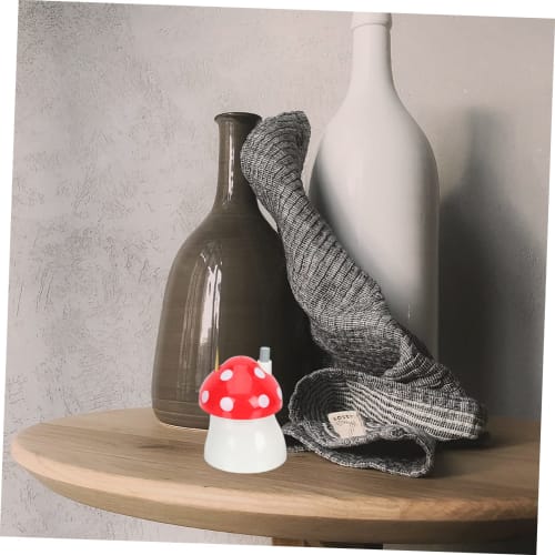 Hoement 4-Piece Dental Floss Storage Box with Mushroom-Shaped Toothpick Holder, Stylish Design for Home Use, Hotels, and Restaurants